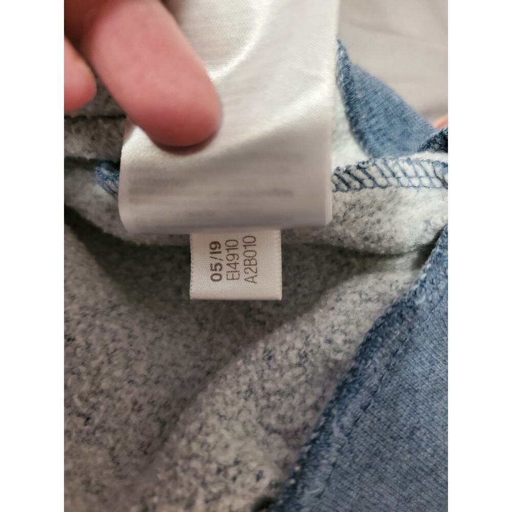 Adidas Men’s M Blue Hoodie Pullover 3‑Stripes Logo Sweatshirt Kangaroo Pocket - Picture 7 of 13